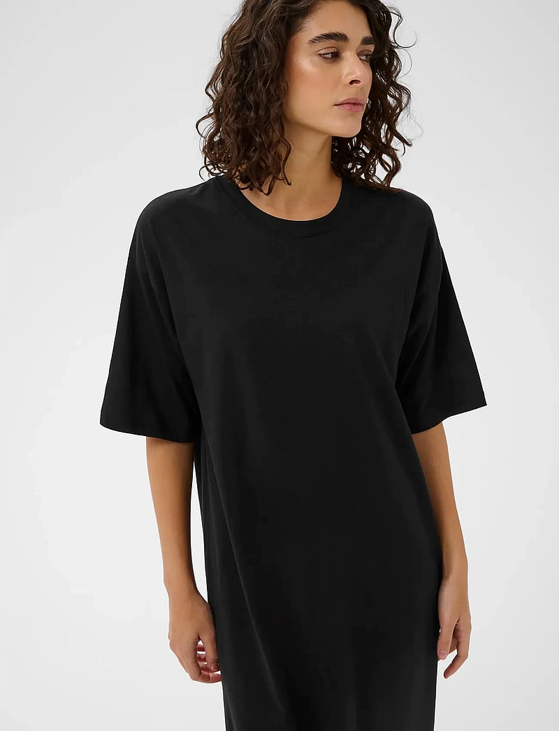 Kaffe - KAedna 1/2 Sleeve Dress - t-shirt-kleider - black deep - 5