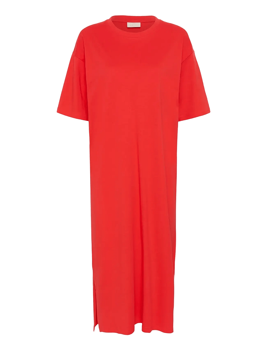 Kaffe - KAedna 1/2 Sleeve Dress - t-shirt-kleider - poppy red - 1