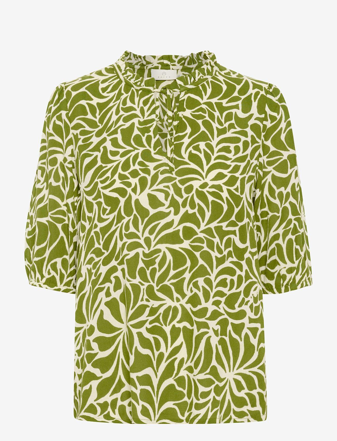 Kaffe - KAfleur Amber Blouse - kortærmede bluser - calla/white graphic flower - 0