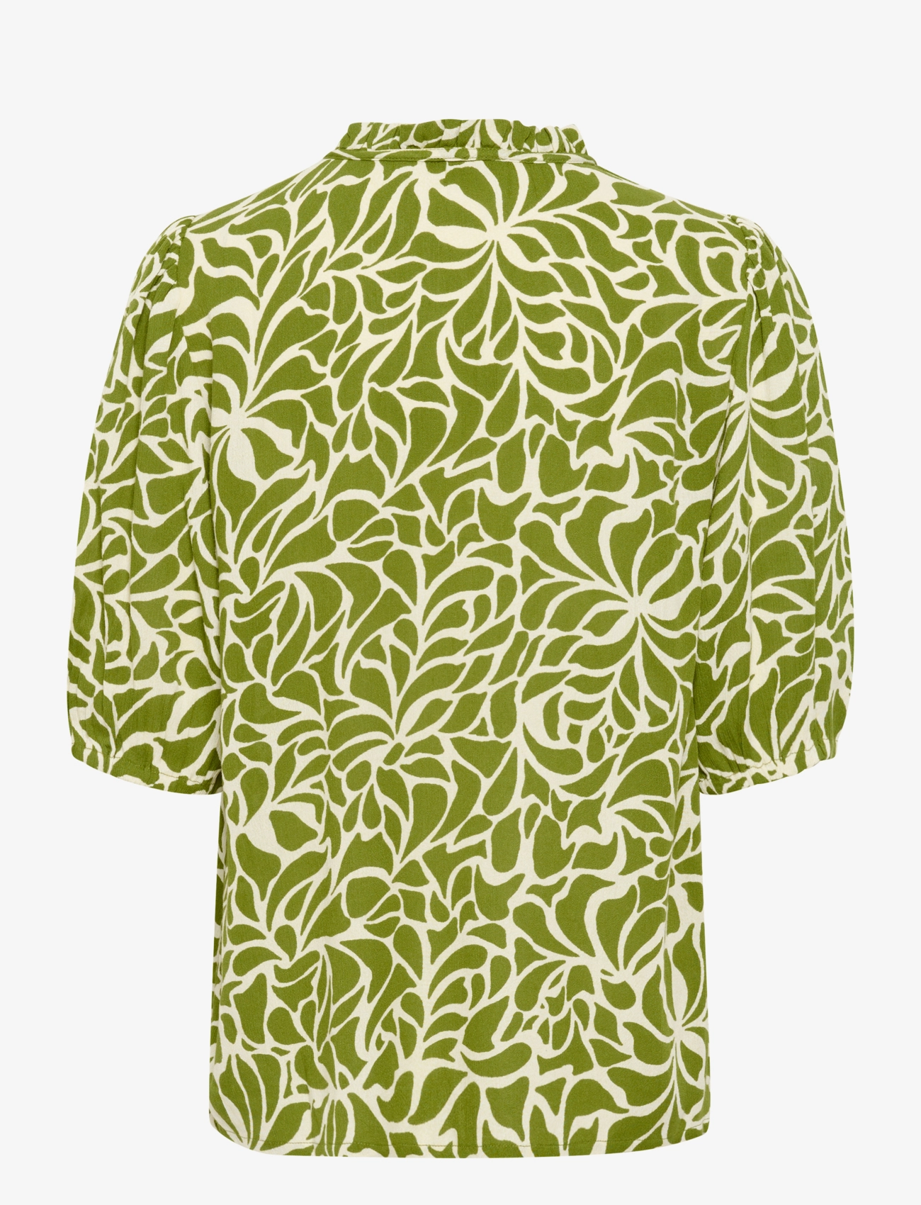 Kaffe - KAfleur Amber Blouse - kurzämlige blusen - calla/white graphic flower - 2