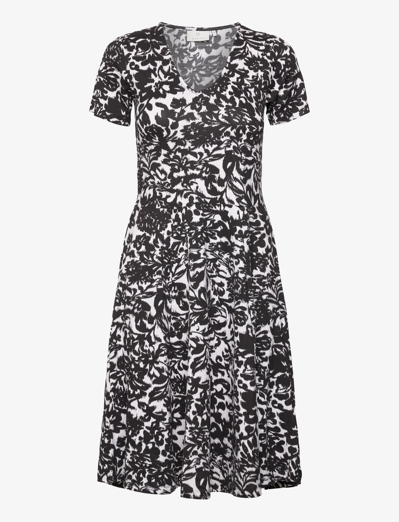 Kaffe - KAinger Jersey Dress - black/chalk flower print - 0