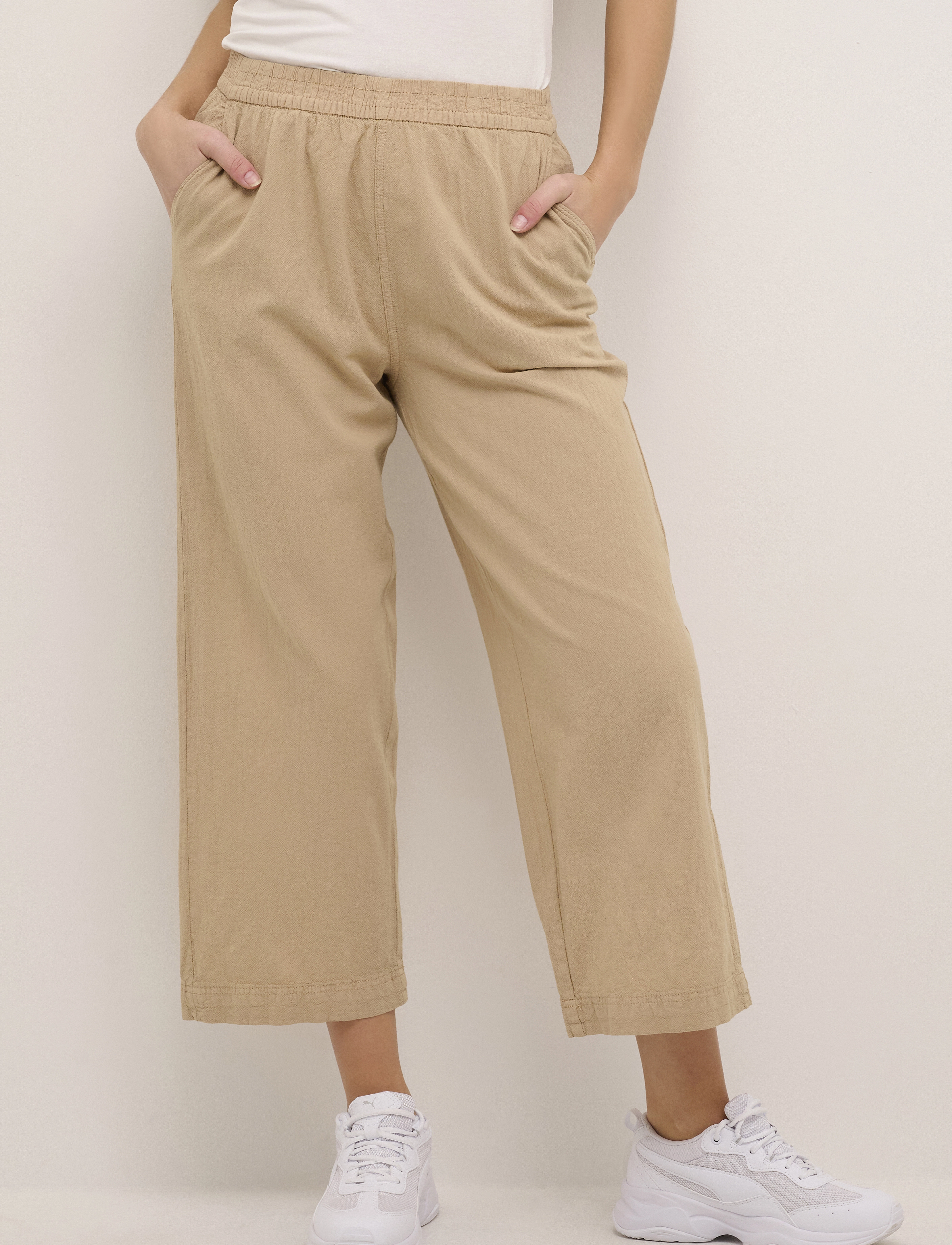 Kaffe KAnaya Culotte Pants - Culottes - CLASSIC SAND / beige