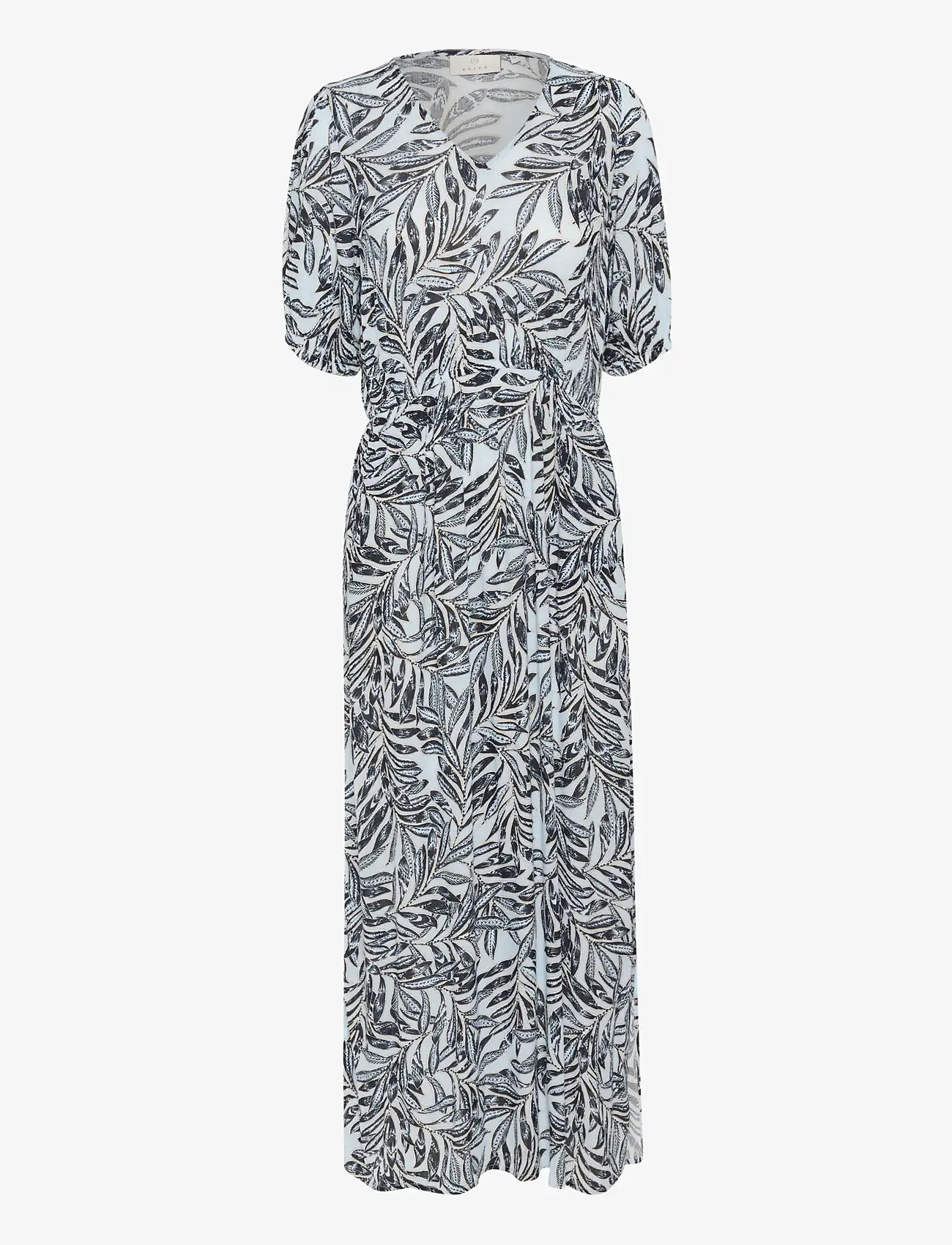 Kaffe - KAisolde Amber Maxi Dress - sommerkleider - blue leaf print - 1