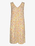 KAisolde Amber Strap Dress - YELLOW/LUPINE/FEATHER FLOWER