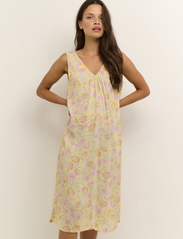 Kaffe - KAisolde Amber Strap Dress - summer dresses - yellow/lupine/feather flower - 2