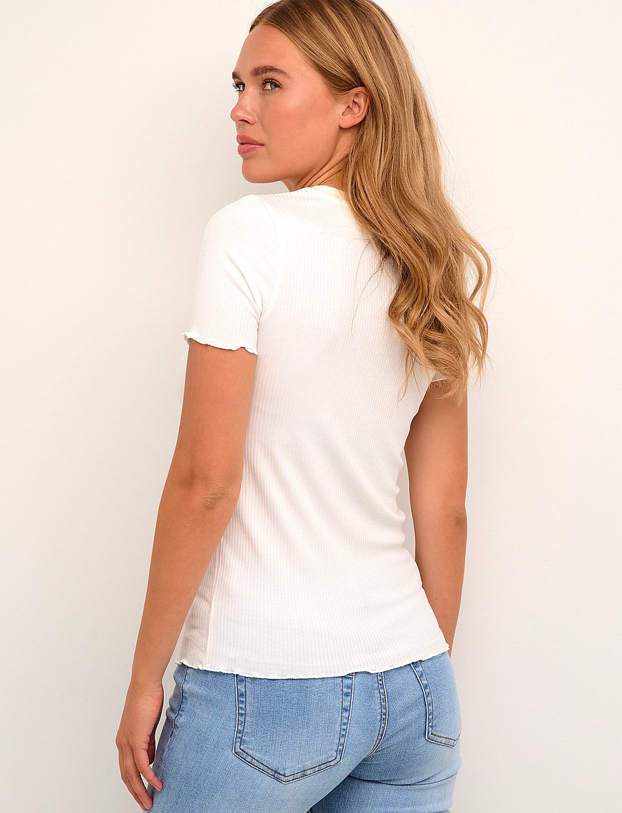 Kaffe - KAdrew T-Shirt - t-shirts - chalk - 4
