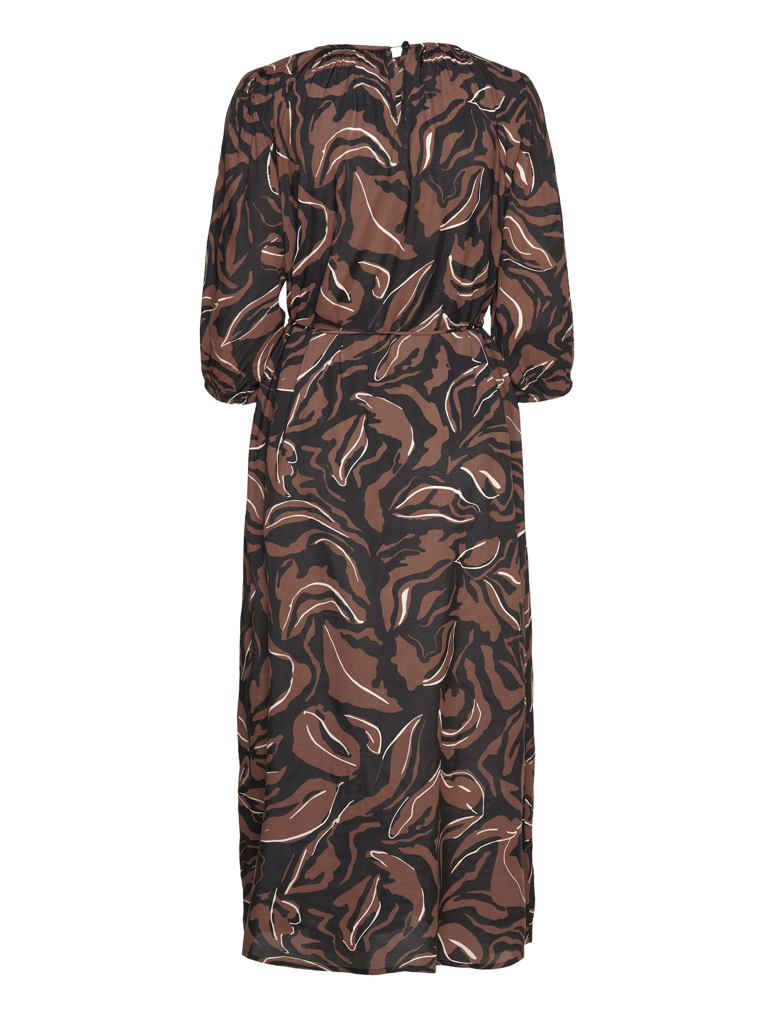 Kaffe - KAdorita Dress - skjortekjoler - black/soft silt leaf print - 2