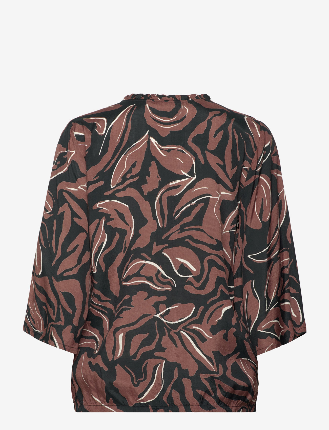 Kaffe - KAdorita Blouse - black/soft silt leaf print - 2