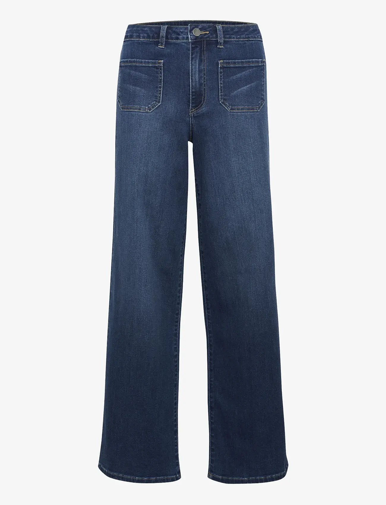 Kaffe - KAkarla HW Wide Jeans - wide leg jeans - medium blue washed denim - 0