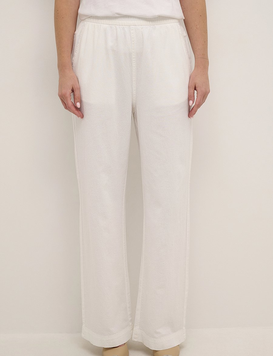 Kaffe - KAnaya Wide Pants - laia säärega püksid - chalk - 0