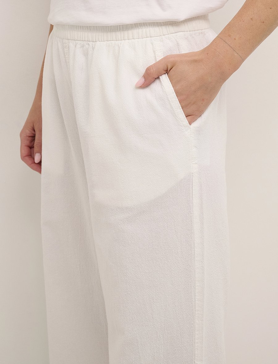 Kaffe - KAnaya Wide Pants - laia säärega püksid - chalk - 5