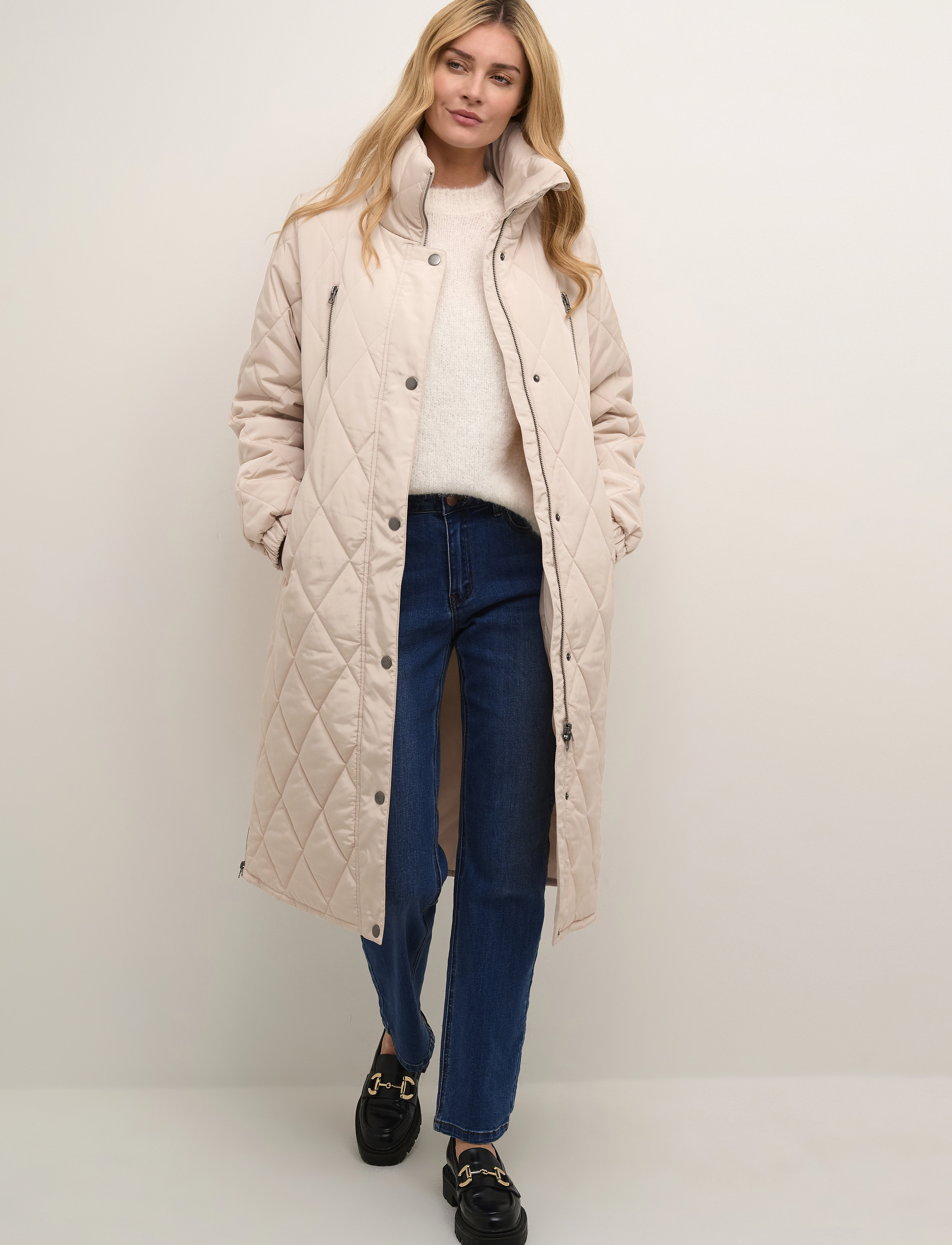 Kaffe - KAlindsay Quilt Jacket - dun- & vadderade jackor - smoke gray - 3