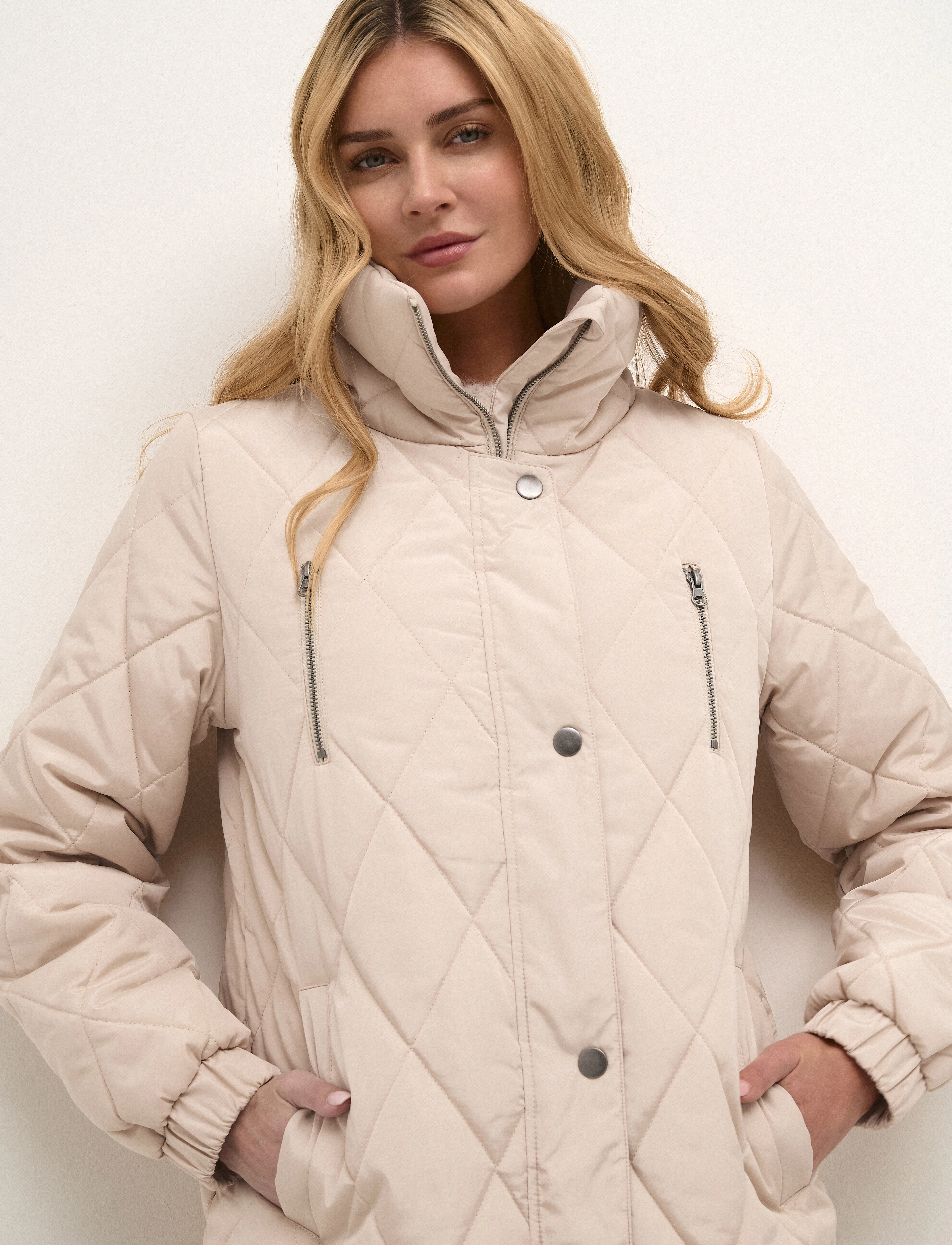 Kaffe - KAlindsay Quilt Jacket - dun- & vadderade jackor - smoke gray - 5