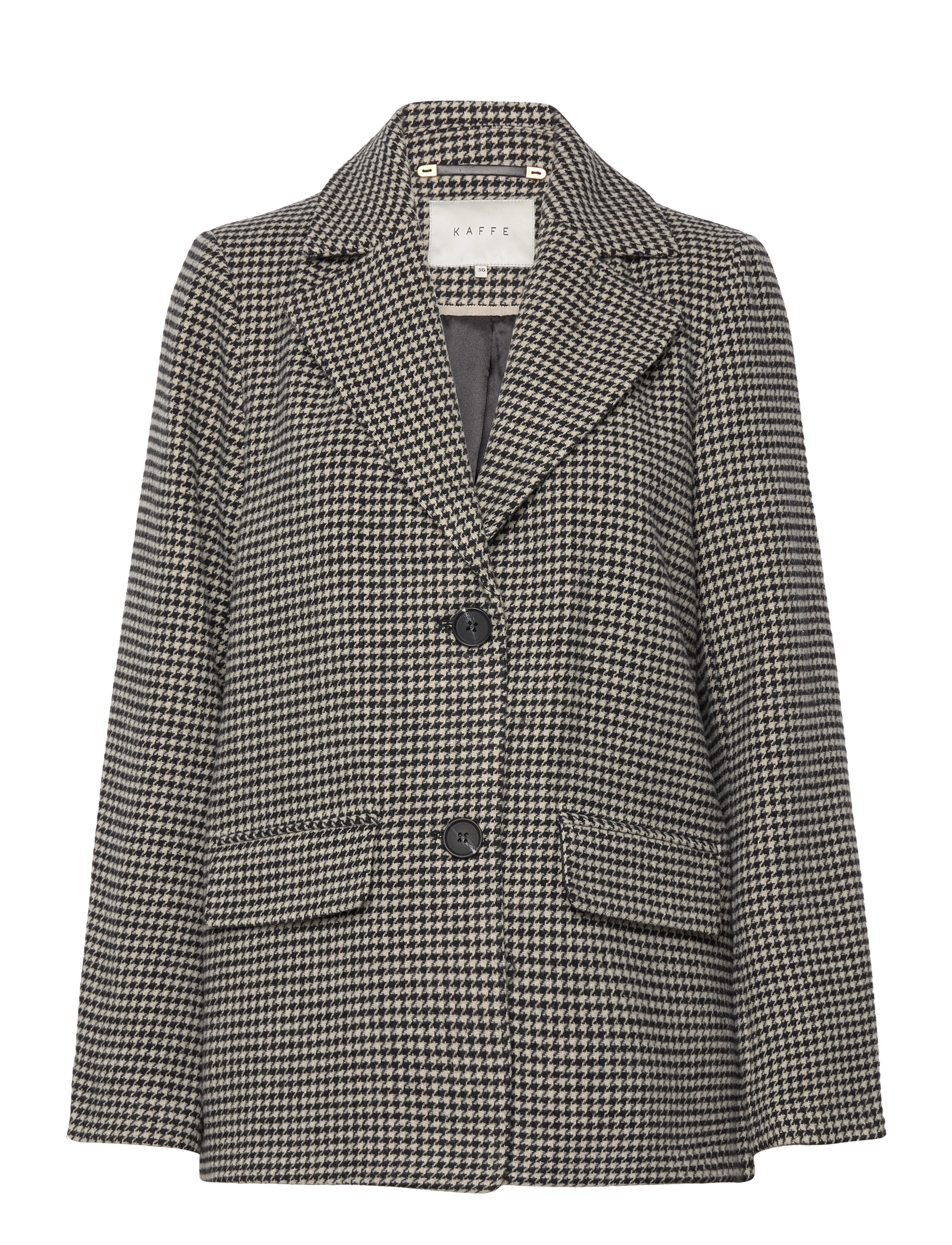 KAgerly Blazer Coat - BLACK/ BEIGE MINI CHECK