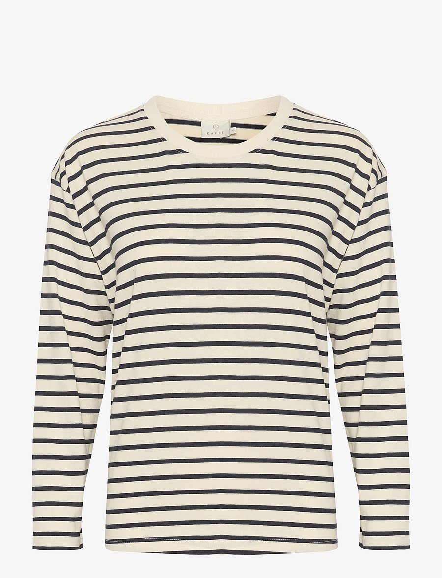 Kaffe - KAwinny LS T-Shirt - antique white/midnight stripe - 1