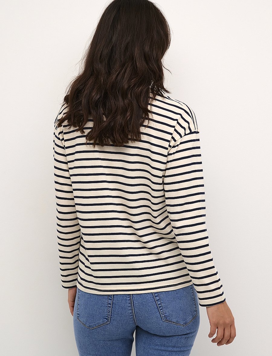 Kaffe - KAwinny LS T-Shirt - antique white/midnight stripe - 4
