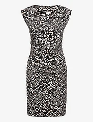 Kaffe - KAmian India Dress - peoriided outlet-hindadega - black/chalk leo print - 0