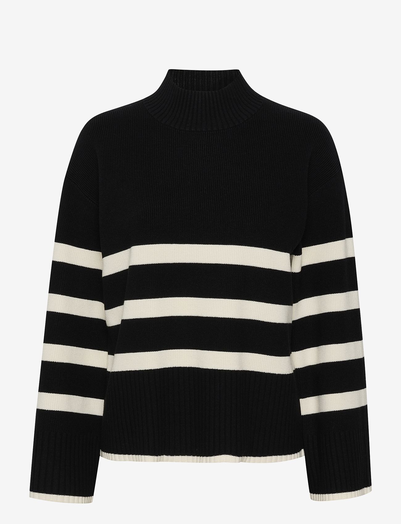 Kaffe - KAnellie Knit Pullover - kõrge kaelusega džemprid - black deep - 0