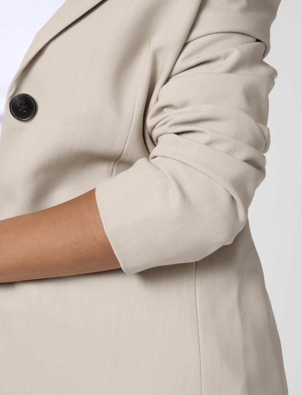 Kaffe - KAsakura HW Zipper Pants - formell - feather gray melange - 5