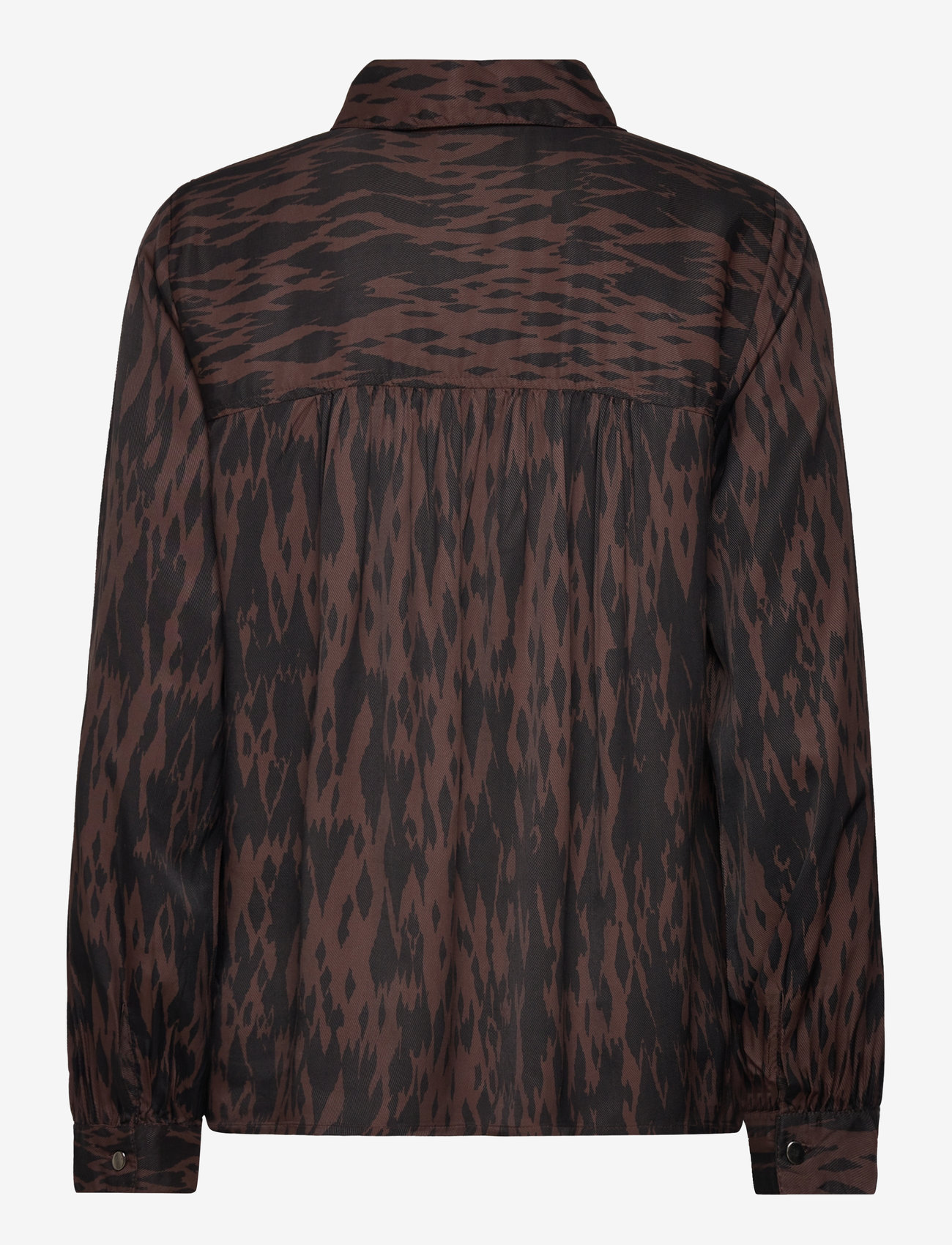 Kaffe - KAravia Blouse - langärmlige blusen - brown / black graphic - 1