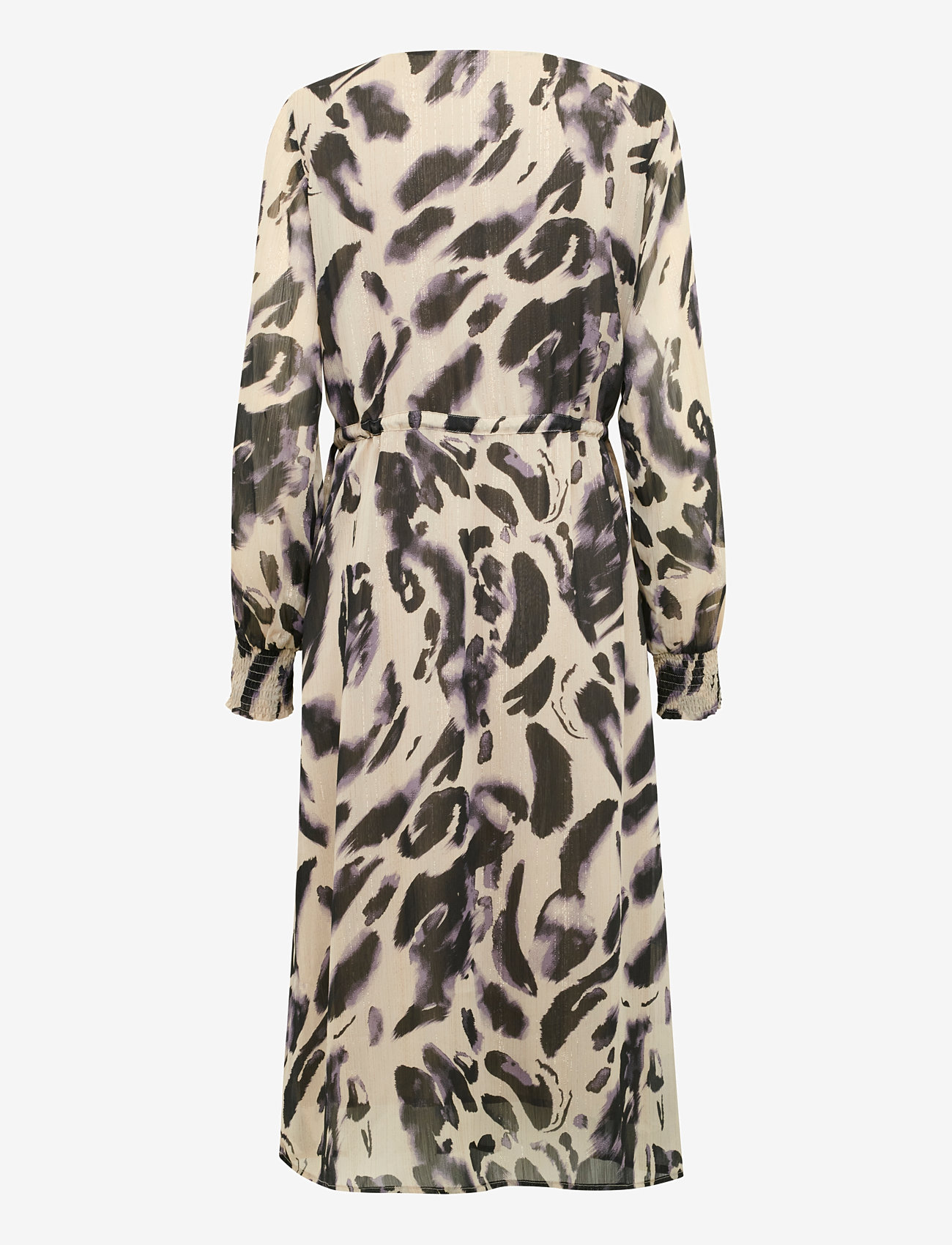 Kaffe - KAfina Dress - midi kjoler - black/feather gray leo - 2