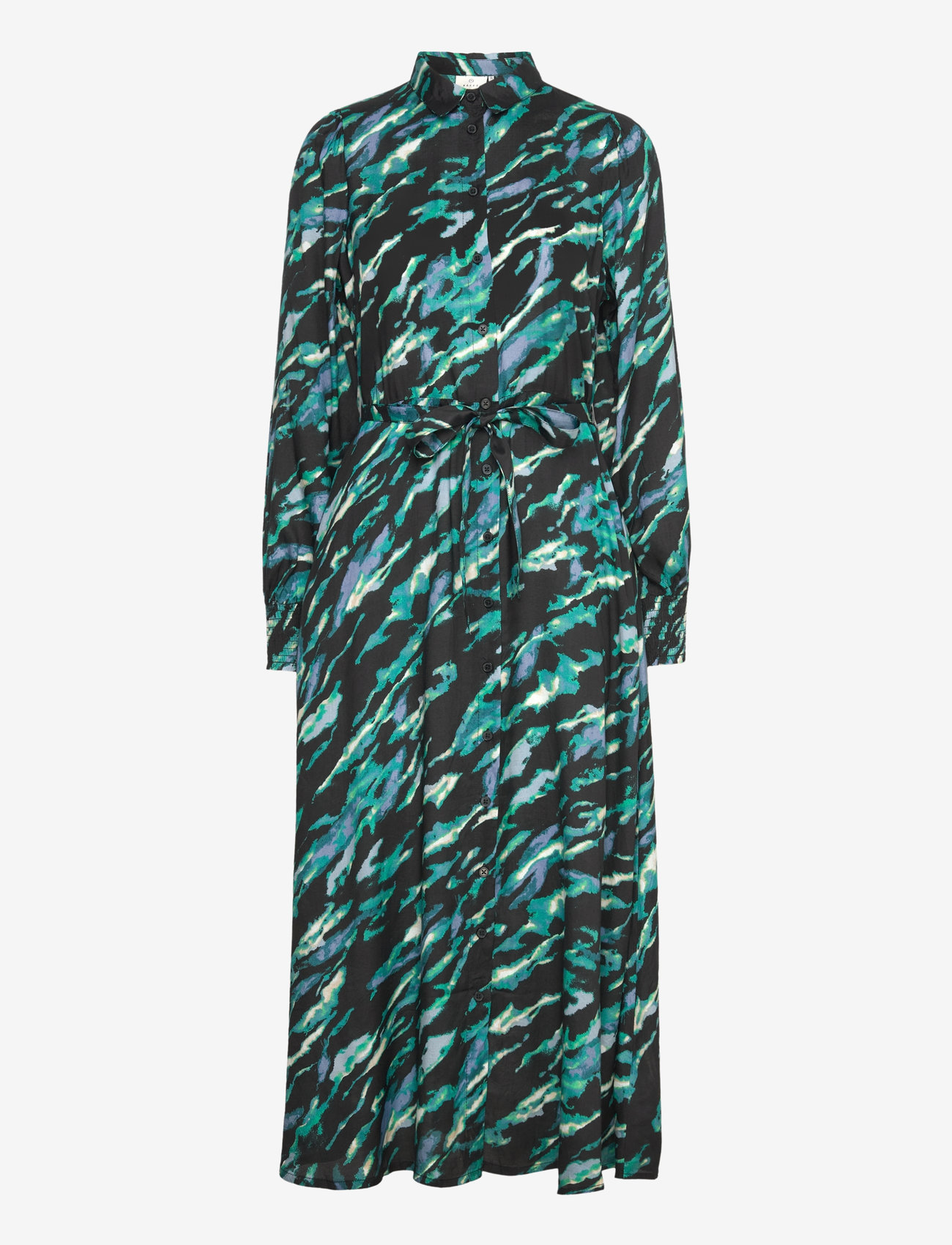 Kaffe - KApollie Oline Dress - black/blue/green abstr. animal - 1