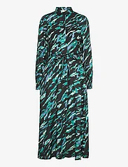 Kaffe - KApollie Oline Dress - marškinių tipo suknelės - black/blue/green abstr. animal - 0