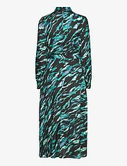 Kaffe - KApollie Oline Dress - marškinių tipo suknelės - black/blue/green abstr. animal - 1
