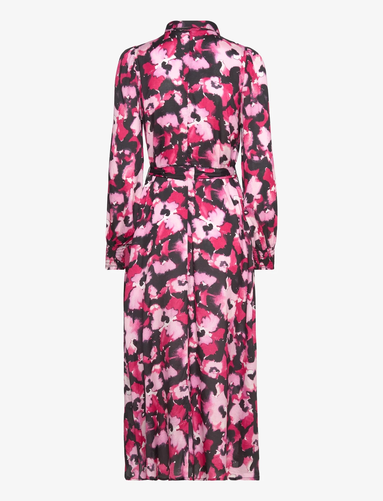 Kaffe - KApollie Oline Dress - skjortklänningar - pink faded flower - 1