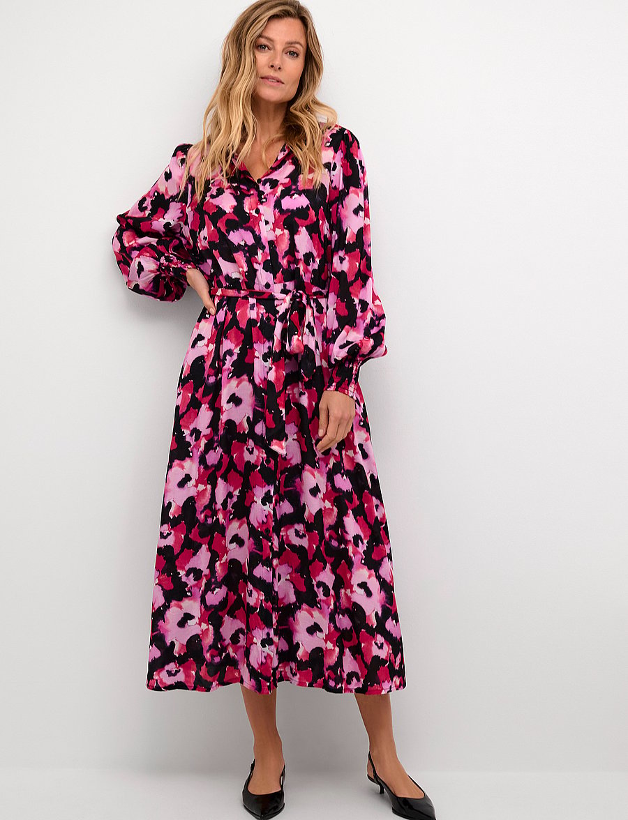 Kaffe - KApollie Oline Dress - pink faded flower - 3