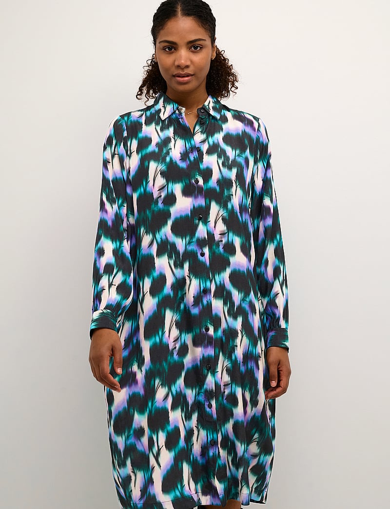 Kaffe - KAamilia Shirt Dress - skjortekjoler - digital flower print - 0