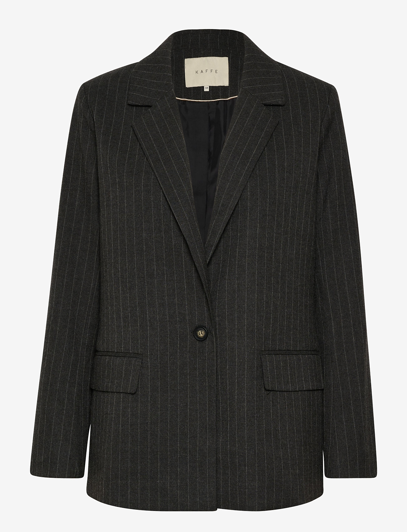 Kaffe - KAtya Blazer - dark grey melange stripe - 0