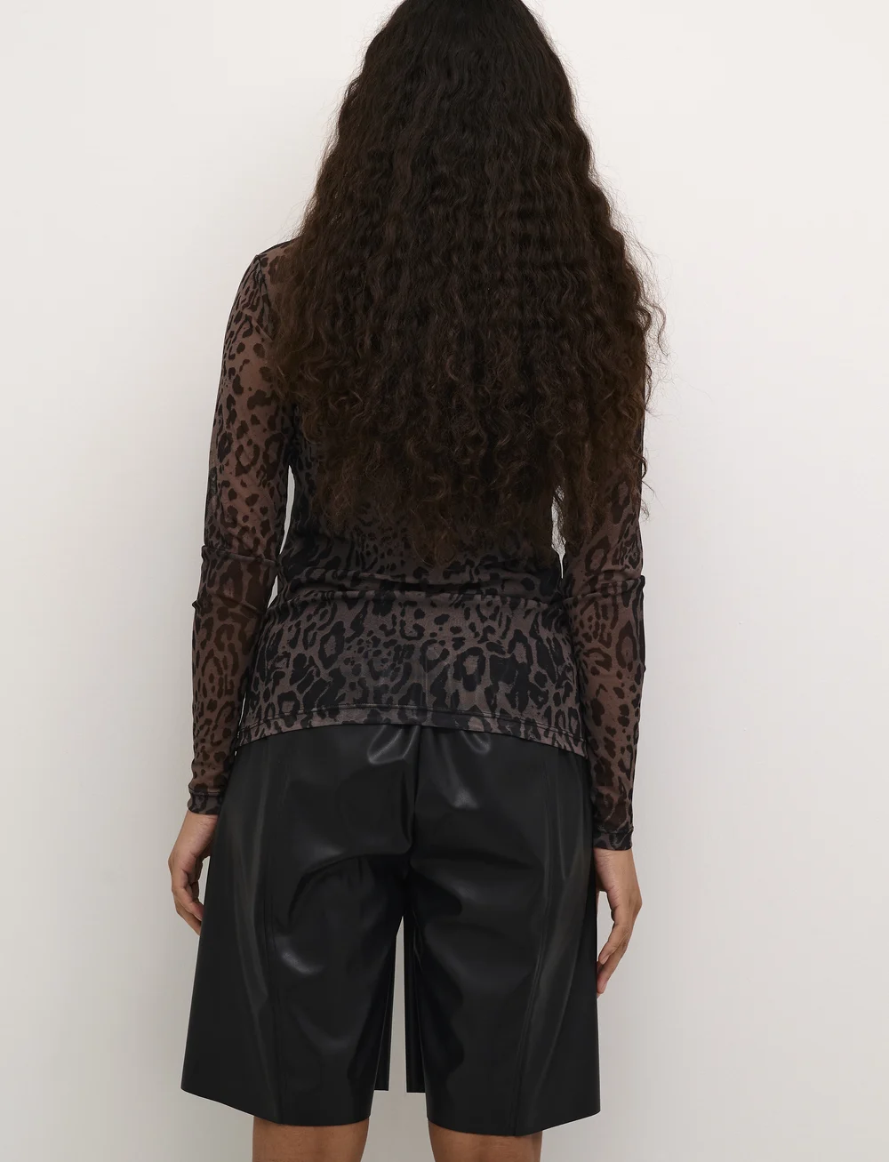 Kaffe - KAjohanne LS T-Shirt - långärmade toppar - major brown/black leopard - 4