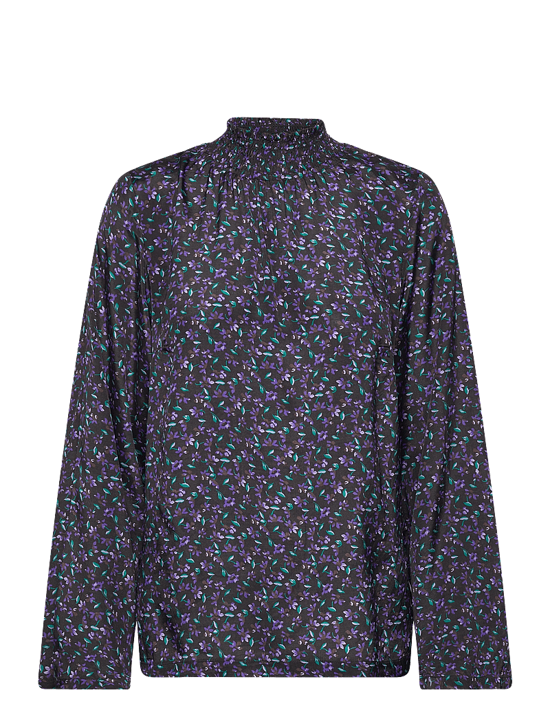 Kaffe - KApollie Blouse - long sleeved blouses - heliotrope flower print - 1