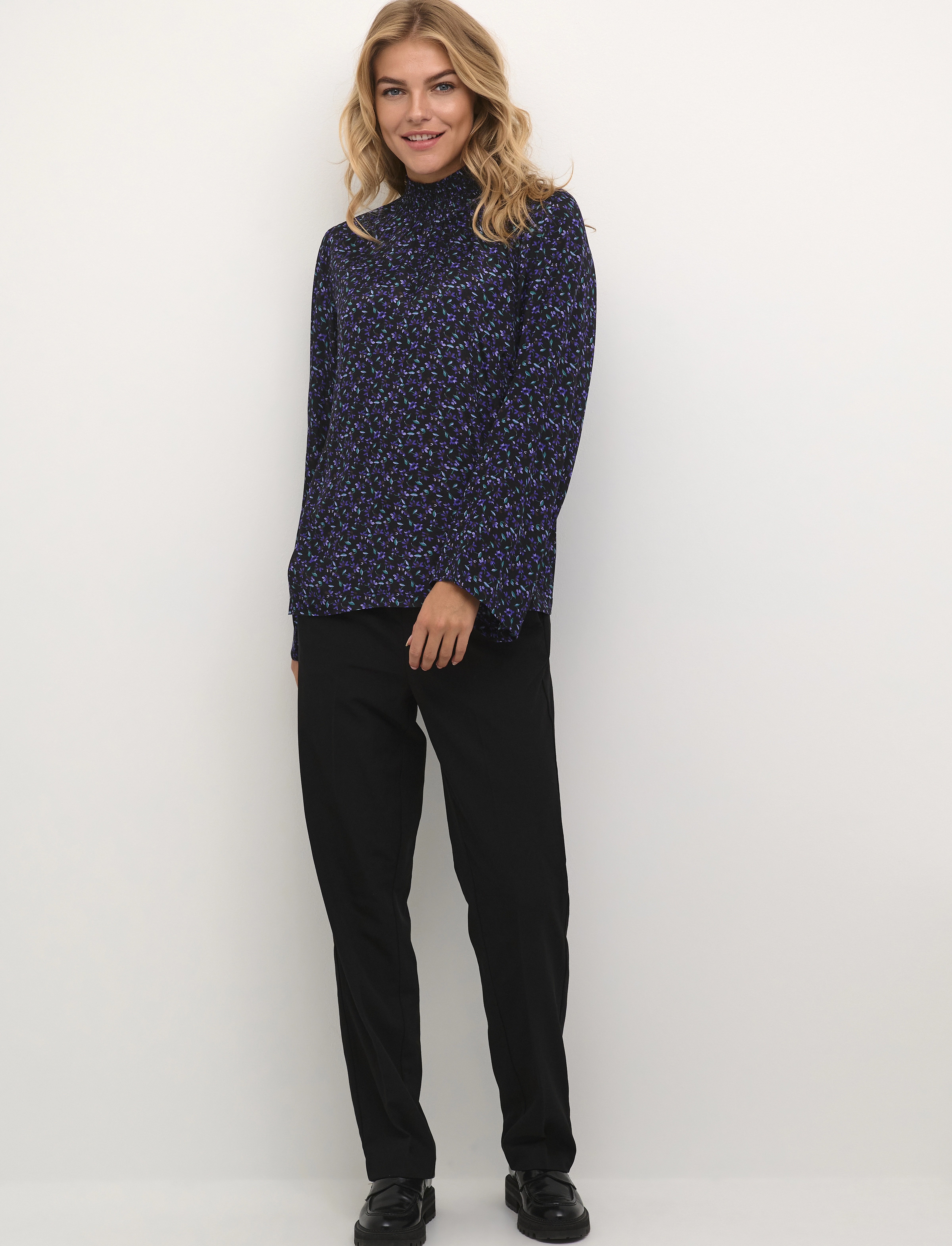 Kaffe - KApollie Blouse - långärmade blusar - heliotrope flower print - 3