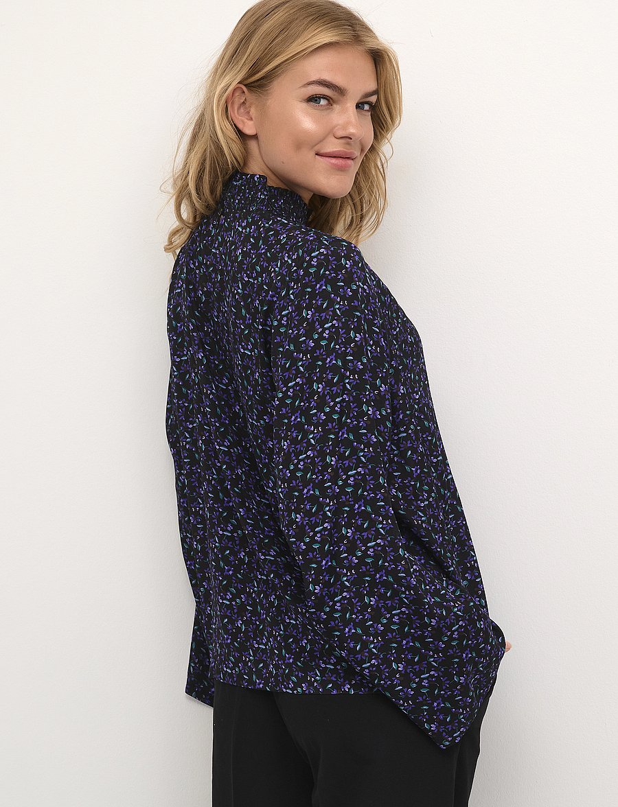 Kaffe - KApollie Blouse - pitkähihaiset puserot - heliotrope flower print - 4