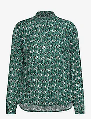 Kaffe - KAkarina Amber Smock Blouse - long-sleeved blouses - green flower and leaf print - 0