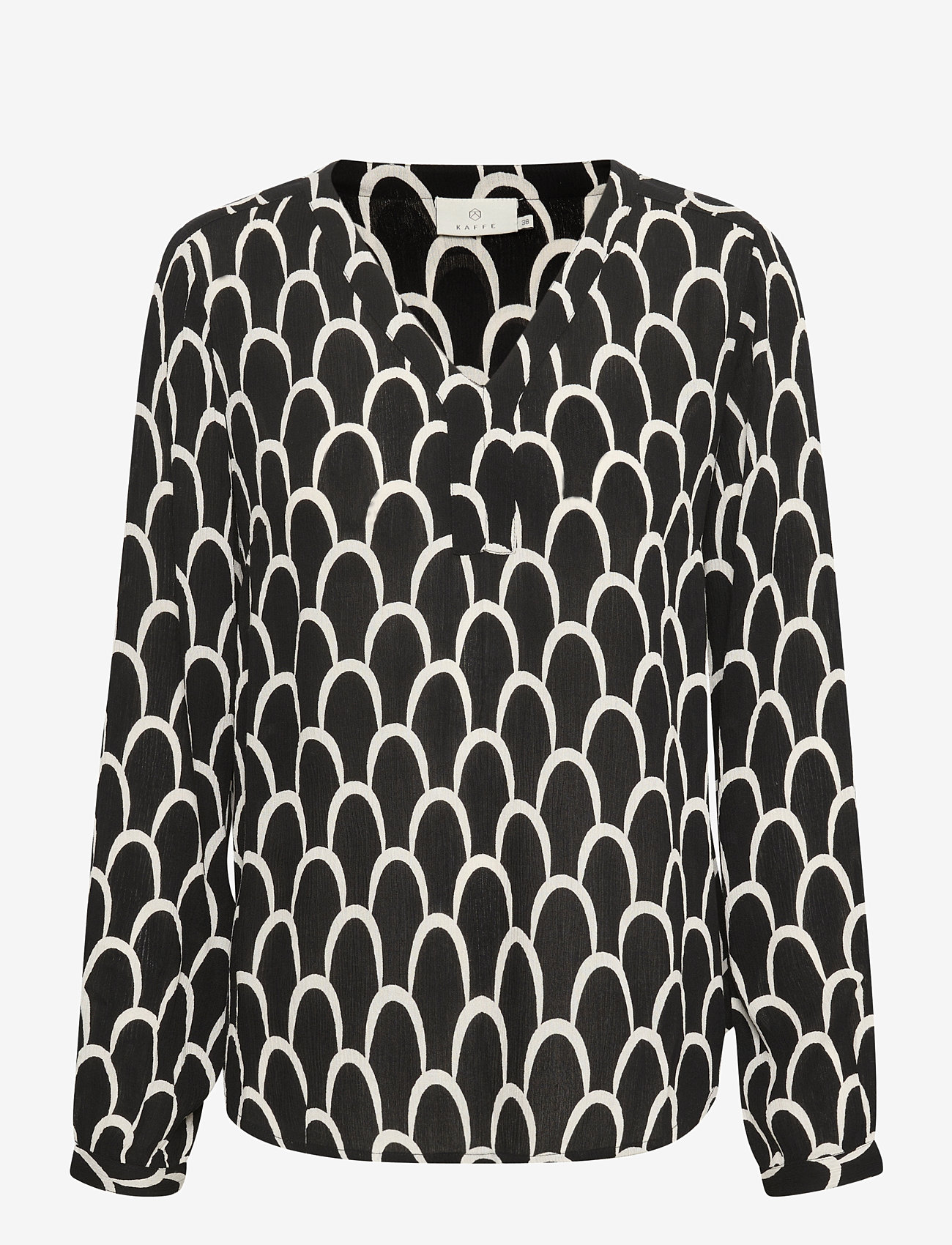 Kaffe - KAkarina Amber Blouse - black and white graphic print - 0