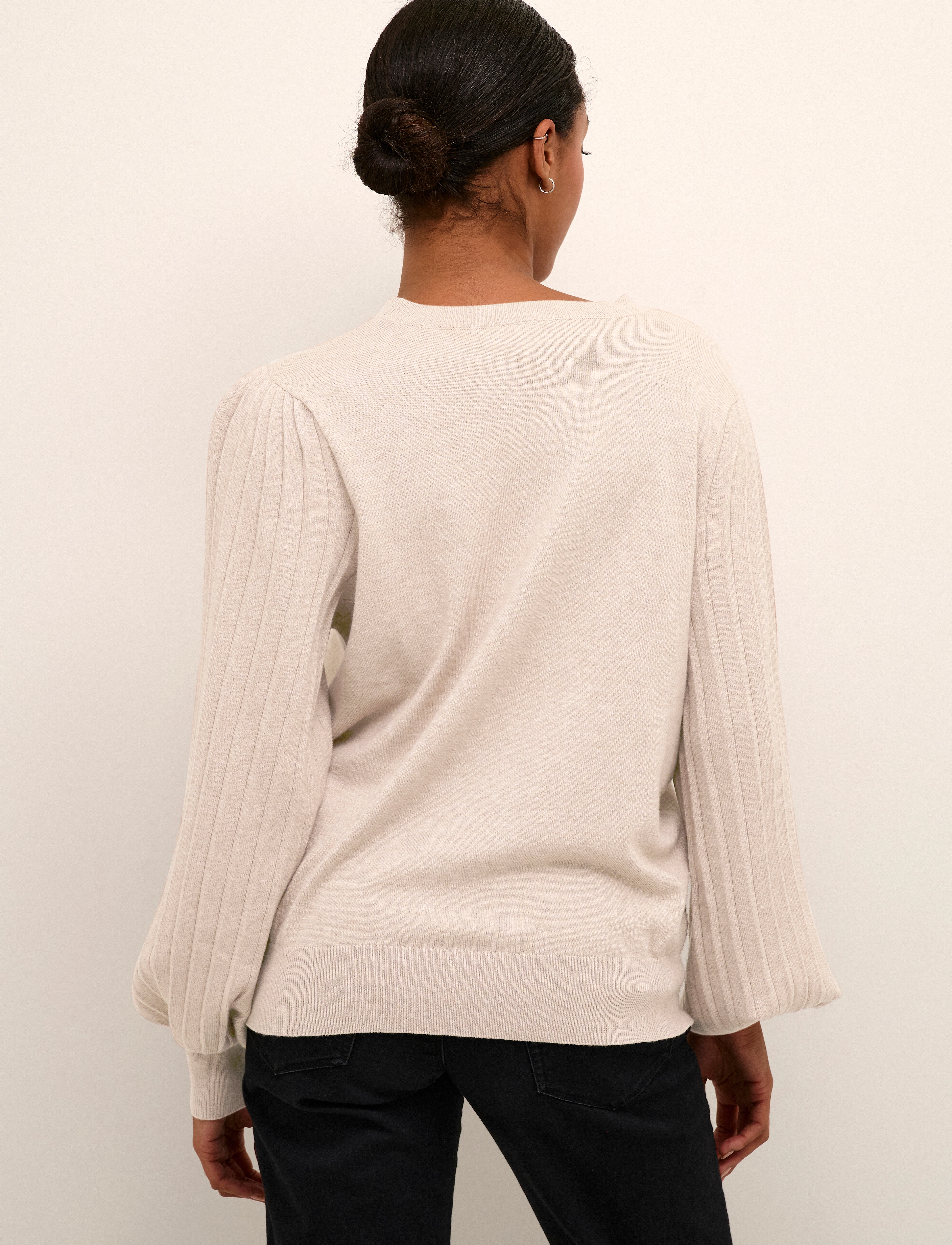 Kaffe - KAlone Knit Pullover - pullover - classic sand melange - 4
