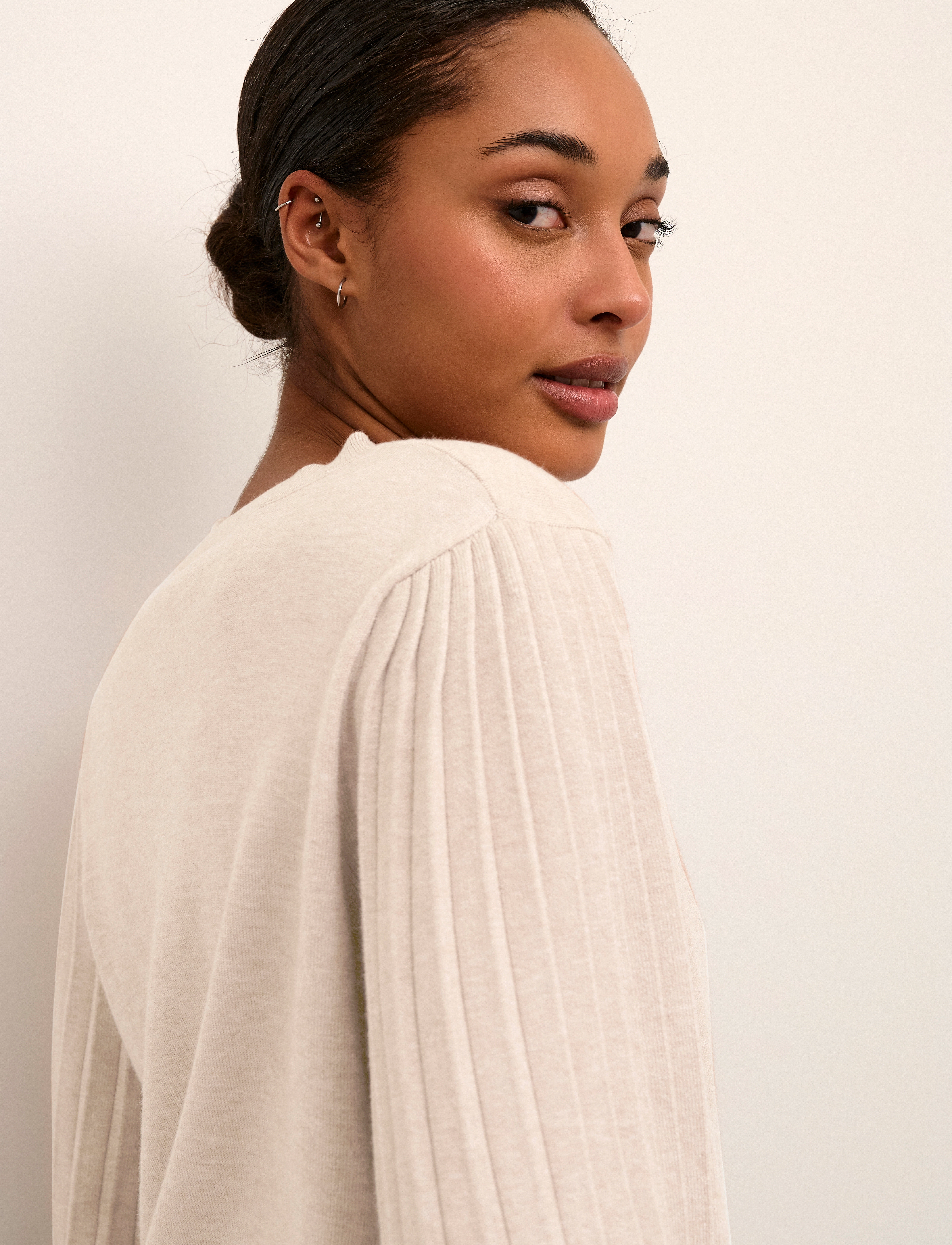 Kaffe - KAlone Knit Pullover - pullover - classic sand melange - 5