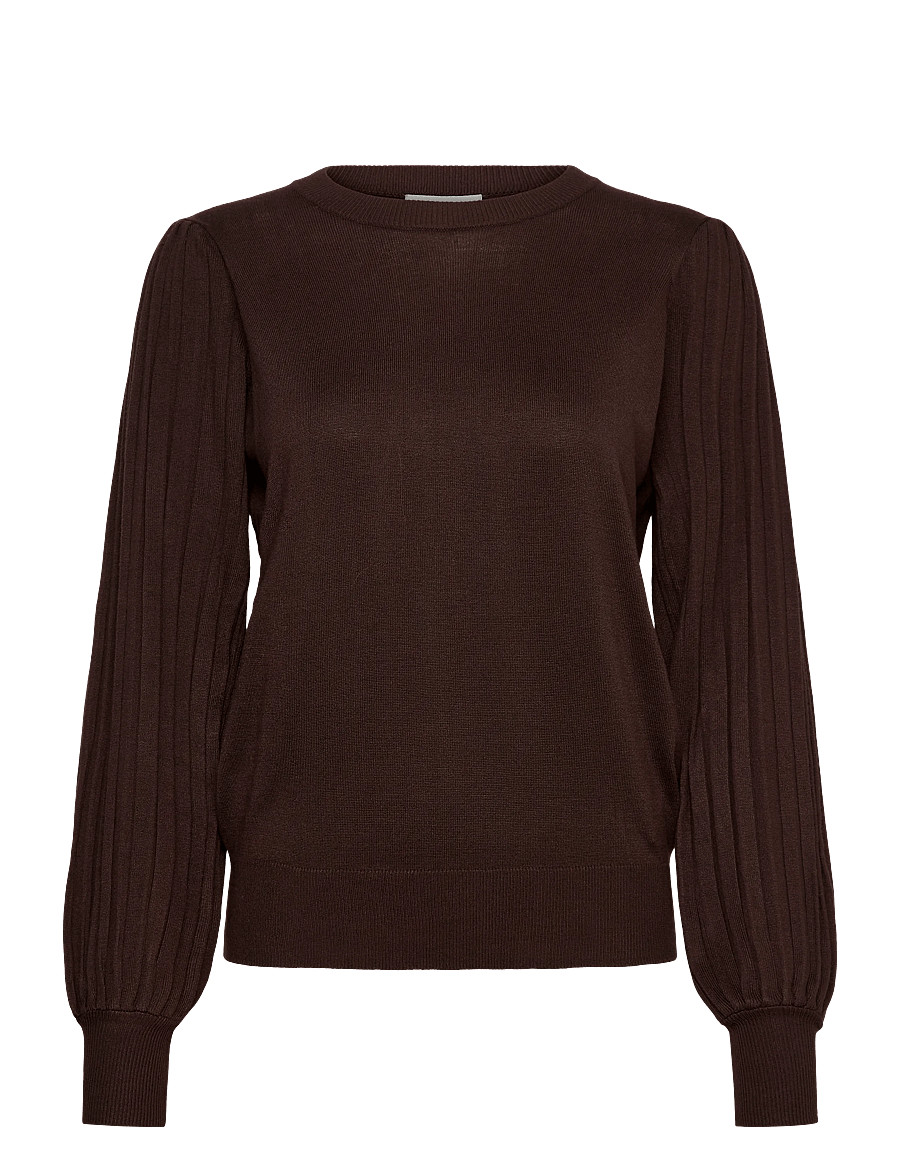 Kaffe - KAlone Knit Pullover - jumpers - coffee bean - 0
