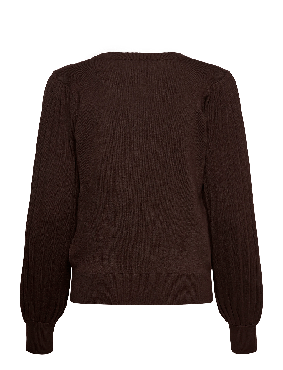 Kaffe - KAlone Knit Pullover - jumpers - coffee bean - 1