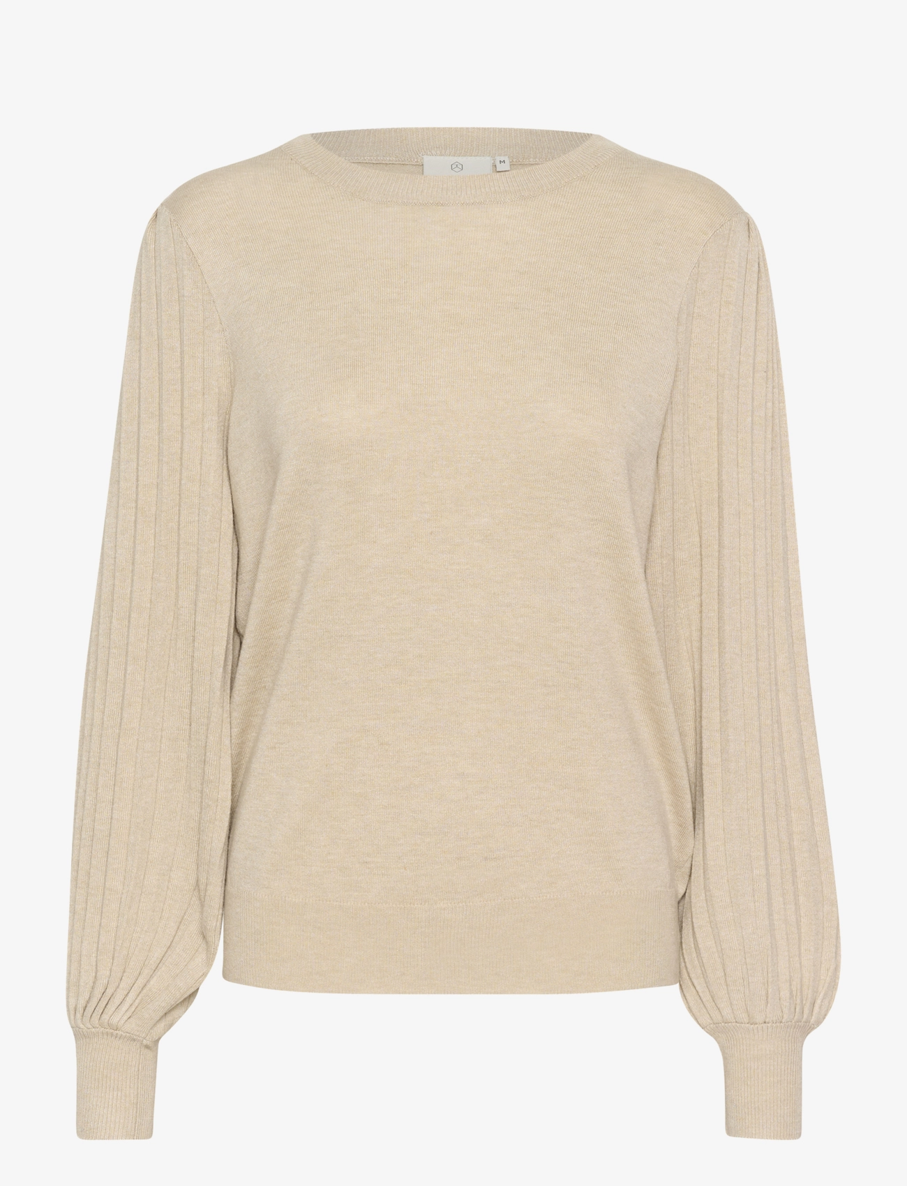 Kaffe KAlone Knit Pullover - Jumpers - FEATHER GRAY MELANGE / beige