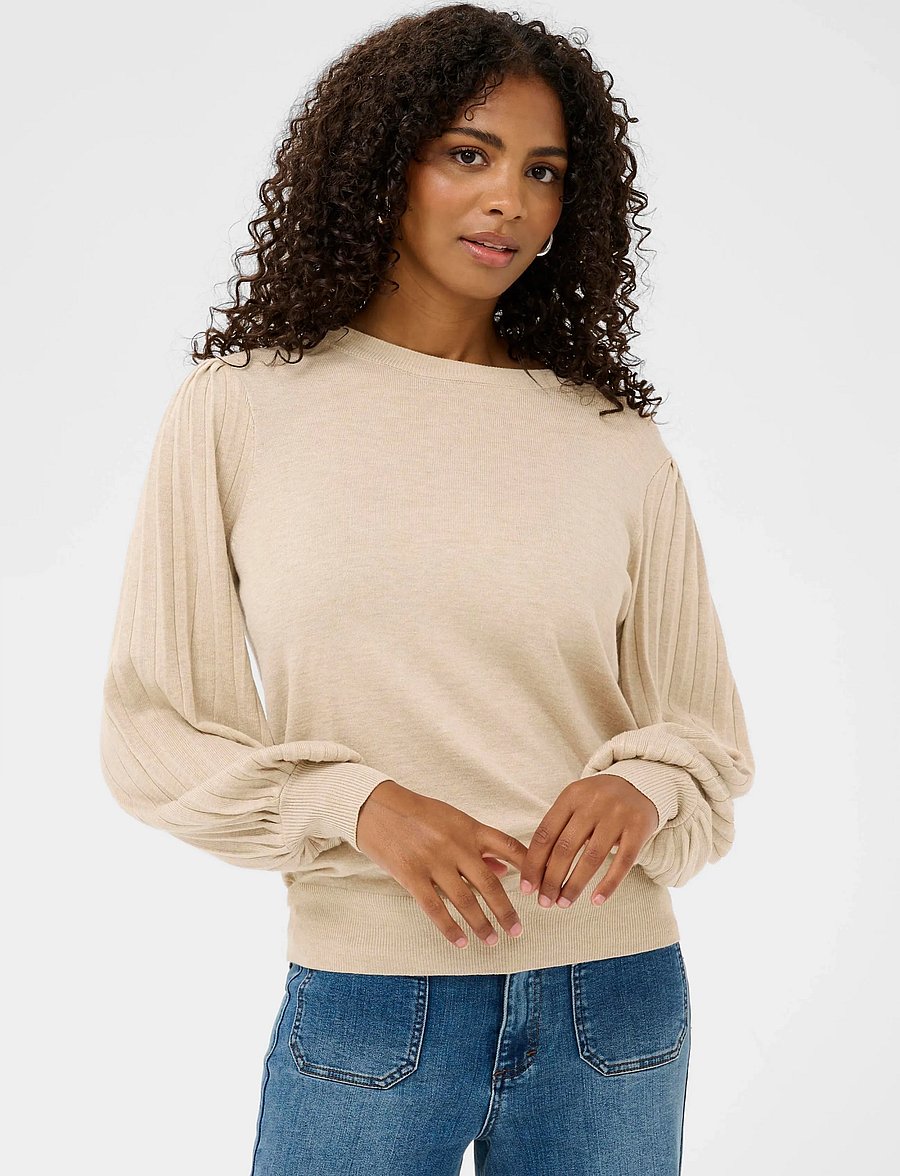 Kaffe - KAlone Knit Pullover - pullover - feather gray melange - 0