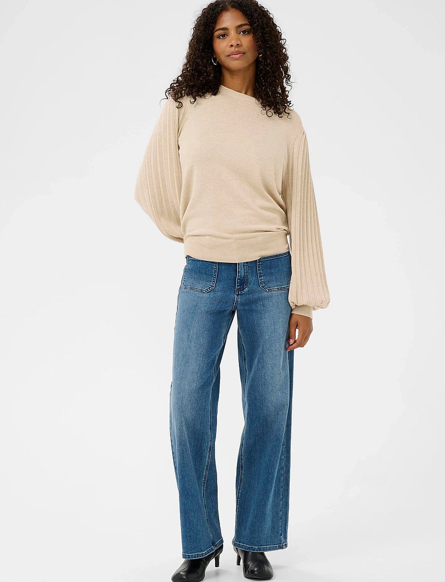 Kaffe - KAlone Knit Pullover - pullover - feather gray melange - 5