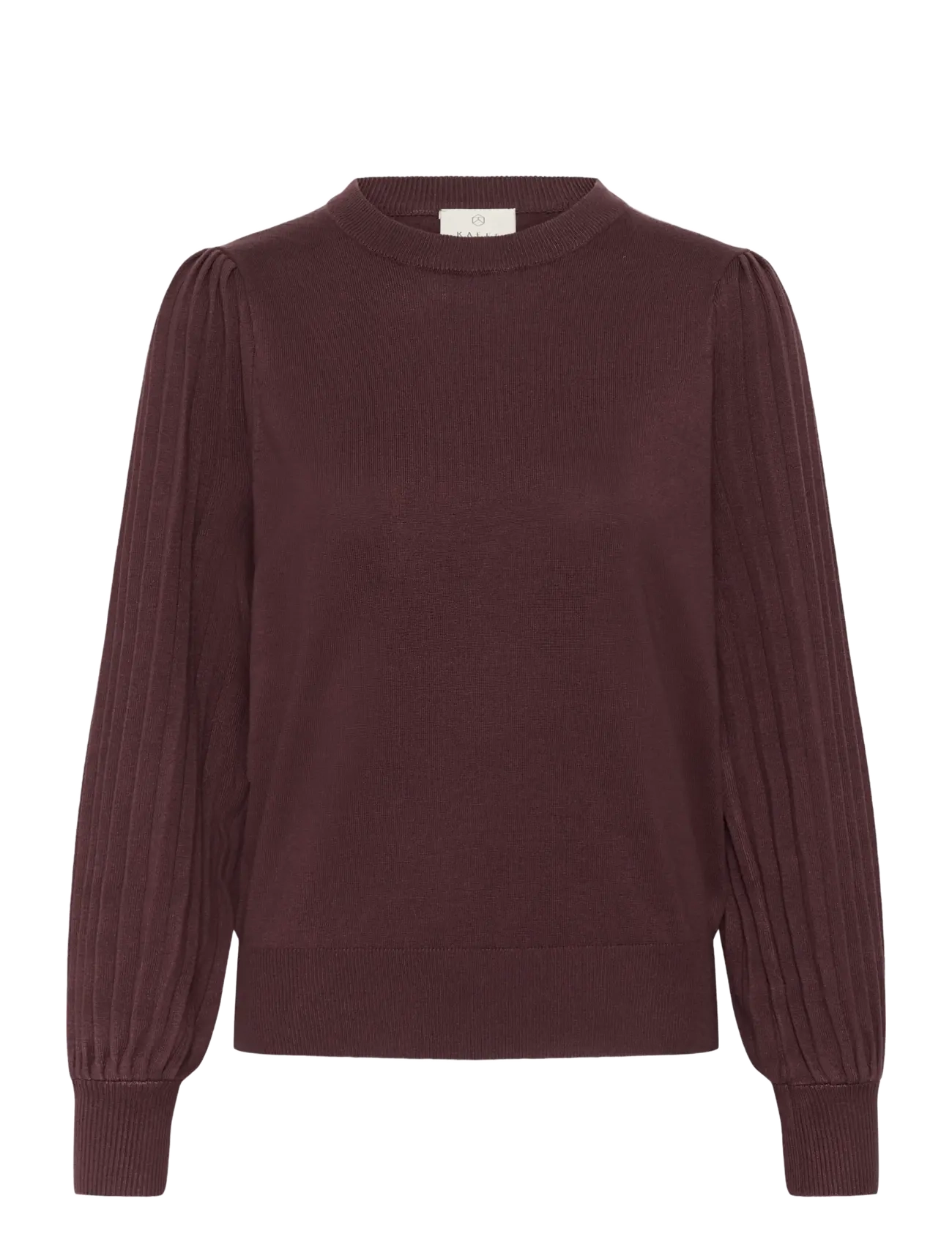 Kaffe KAlone Knit Pullover - Kontoririided - FUDGE / burgundy