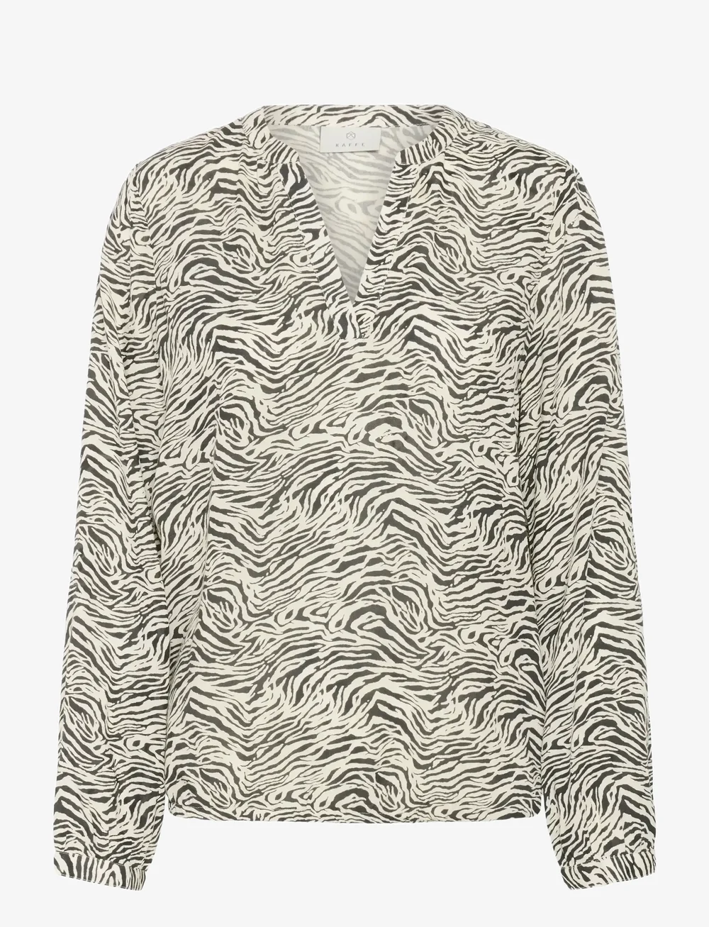 Kaffe - KAditte Blouse - langærmede bluser - black oyster/turtledove animal - 1