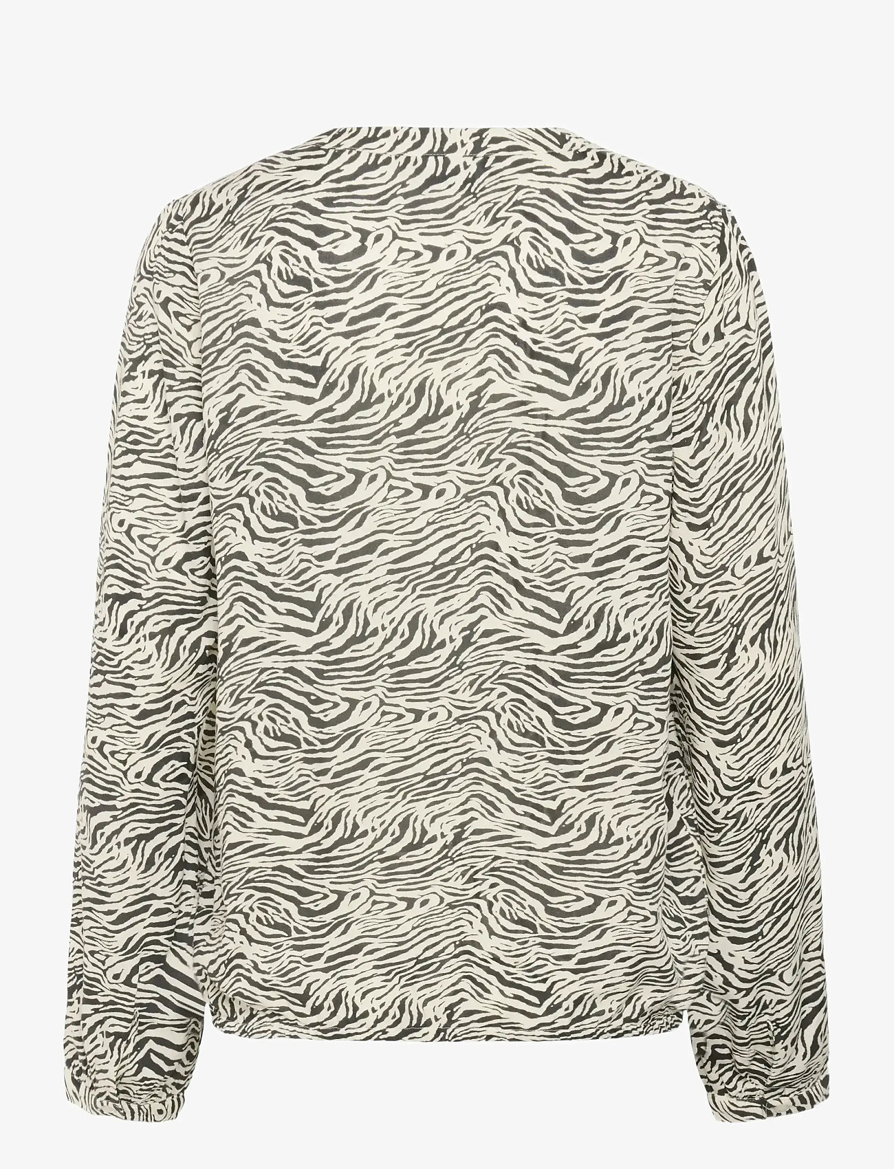 Kaffe - KAditte Blouse - langærmede bluser - black oyster/turtledove animal - 1