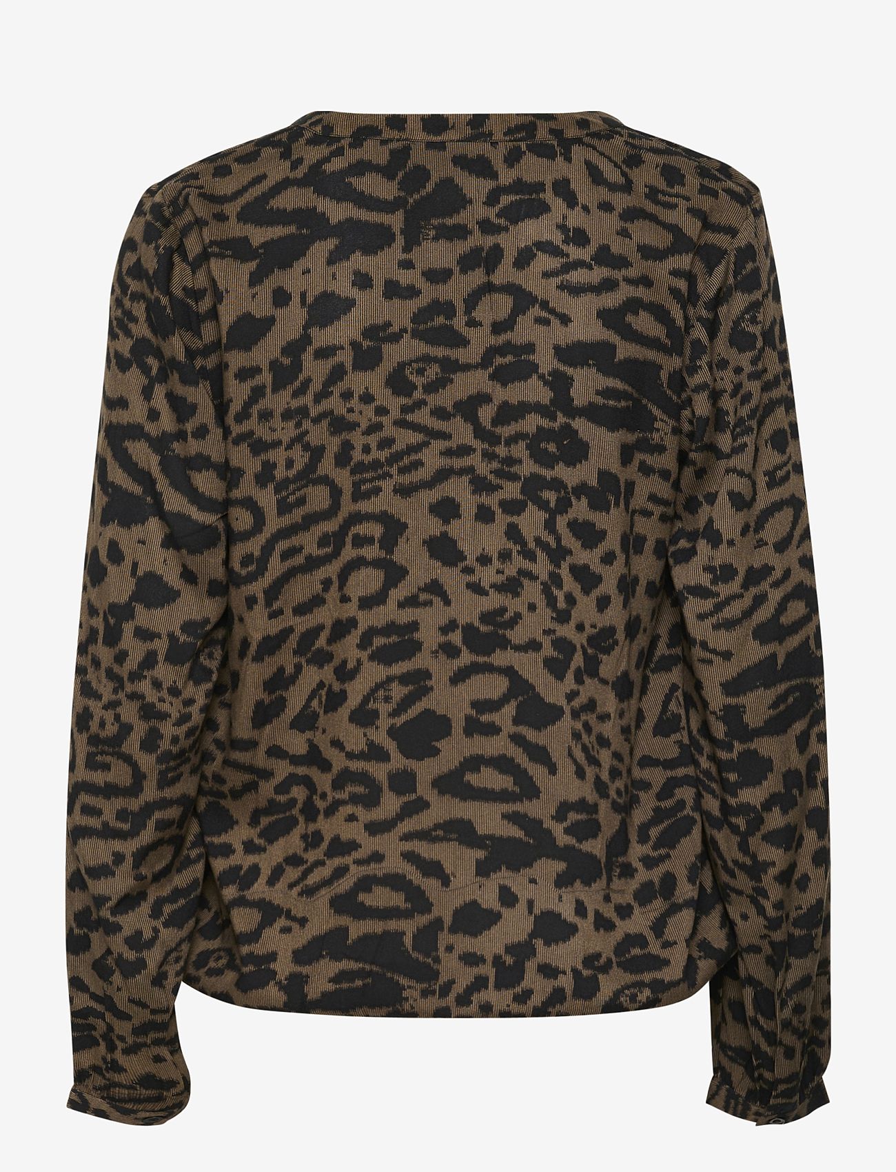 Kaffe - KAditte Blouse - langærmede bluser - major brown/black leopard - 1
