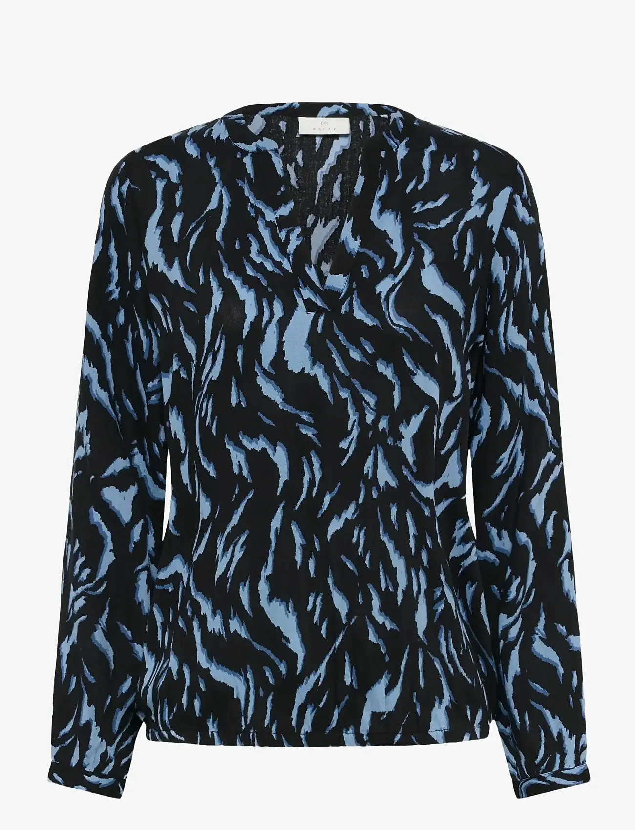 Kaffe - KAditte Blouse - langärmlige blusen - black/bering sea graphicanimal - 0